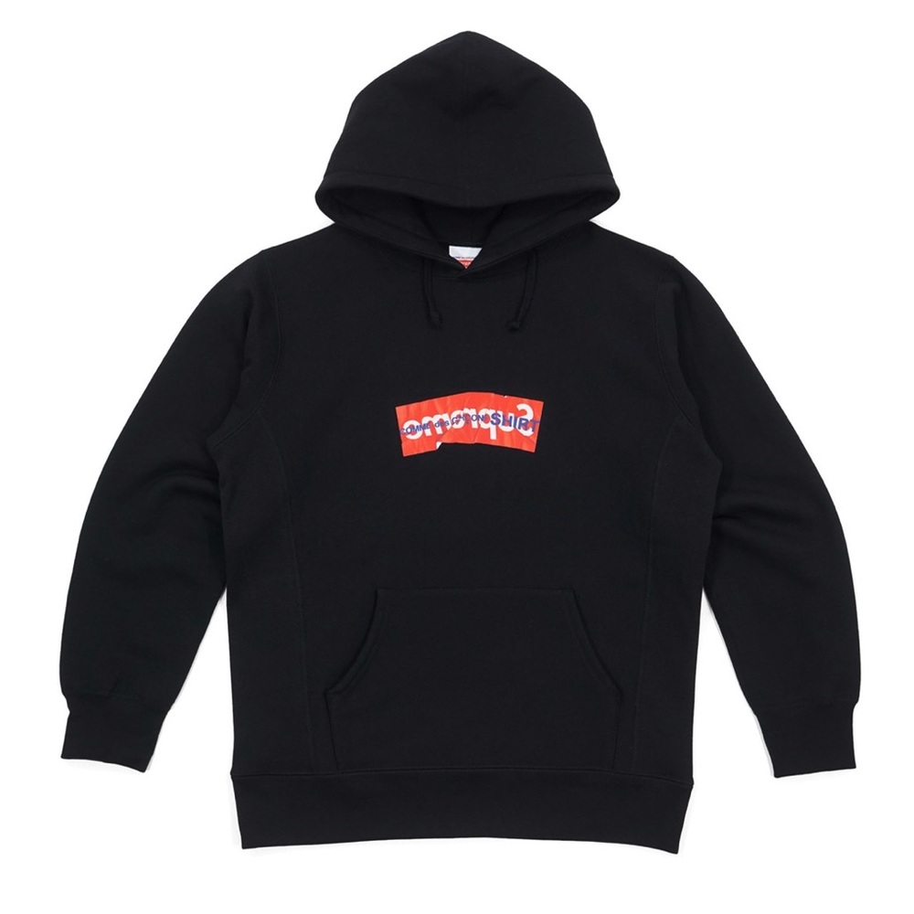 Supreme X Comme Des Garcons Shirt Collab 2017SS Origami Mirror Box Logo Hoodie